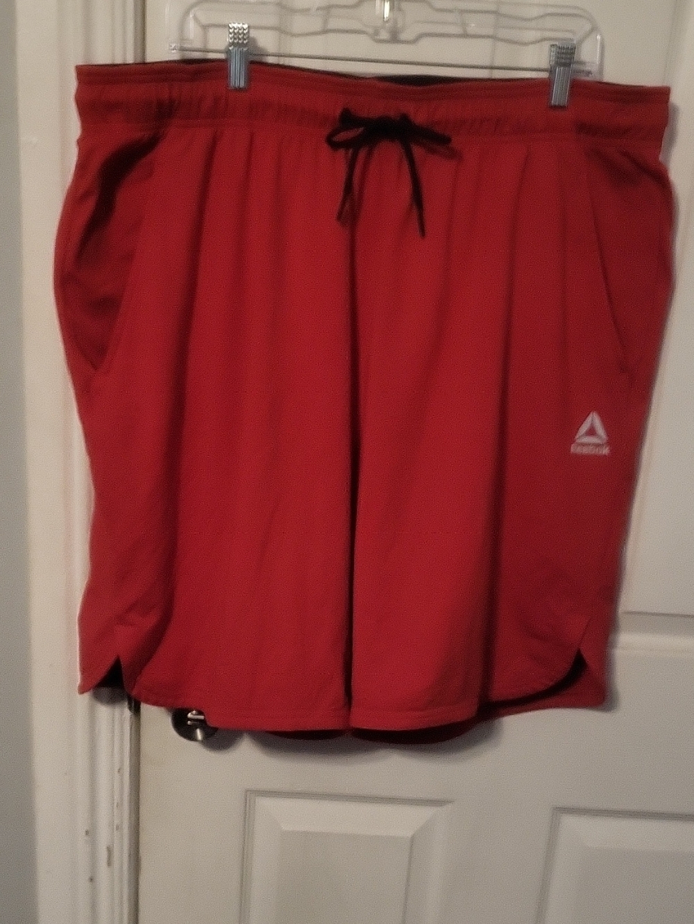 Reebok Red Athletic Sjorts with Black Drawstring